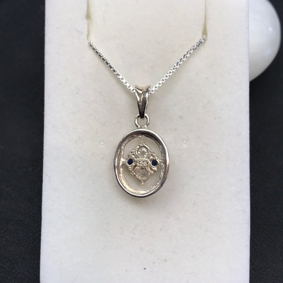 STERLING SILVER AUSTRIAN CRYSTAL PENDANT NWT - Picture 4 of 5